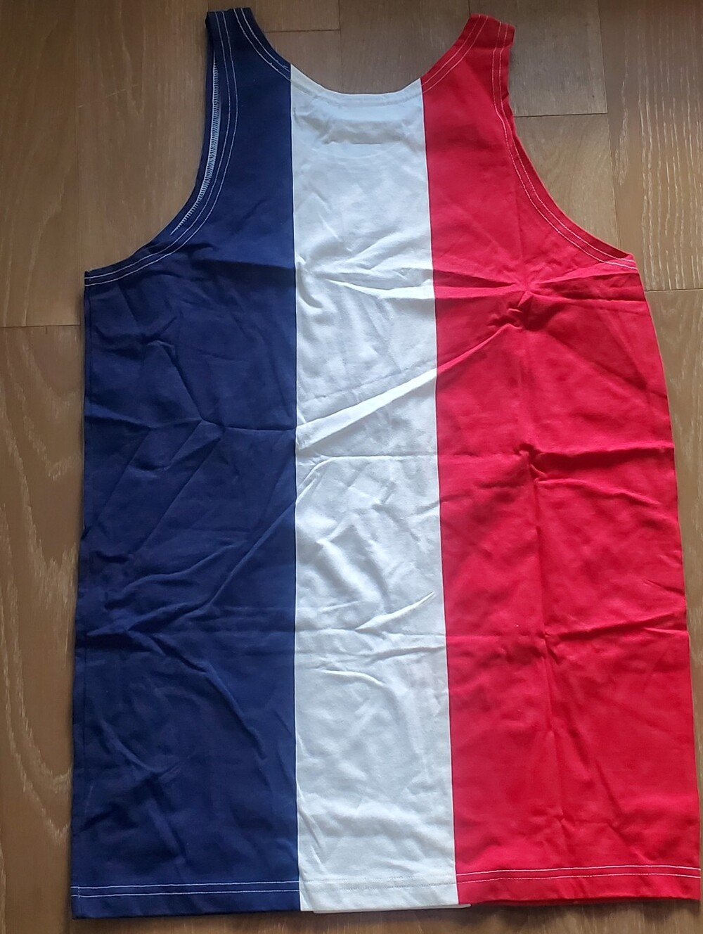 SPEEDO Vintage Team USA Striped Tank Top T Shirt 80s 90s Red White Blue Sz Large - Picture 4 of 5